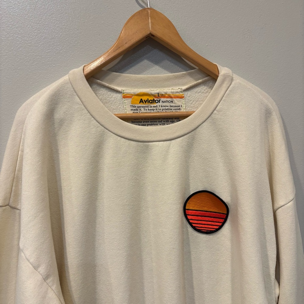 Avaitor Nation Sunset Patch Oversized Relaxed Swe… - image 5
